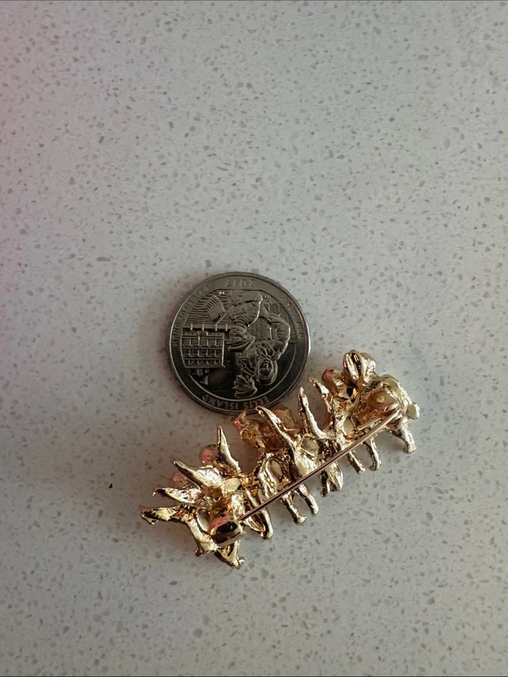 Gold Angel Line Brooch Pin - Women's Jewelry